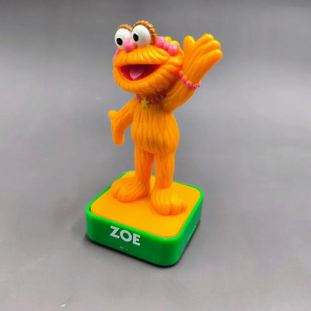 Sesame Street Zoe Figurine Stamper Rubber Stamp Unused Rose Art 1997